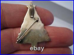 Retired James Avery Sterling Silver Pax Peace Christmas Tree Brooch Pin Pendant