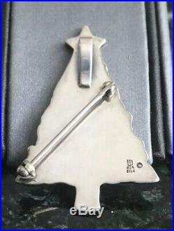 Retired James Avery Sterling Silver Paxpeace Christmas Tree Pin/pendant