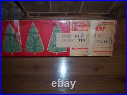 Retro Vtg Pretty! 4.5ft Silver Alcoa Royal Pine Pom Pom Aluminum Xmas Tree#606