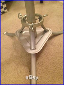 SILVER PINE Vtg 7' Foot GREEN STAINLESS Aluminum Christmas Tree Stand 193 Branch