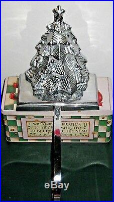 Silver CHRISTMAS TREE Stocking Hanger Holder QUALITY Sturdy over 2 lbs INDIA