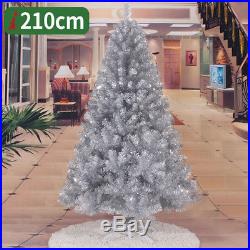 Silver Christmas Tree 2-3-4-5- 6-7-8-FT Decoration Undecorated Festival Holiday