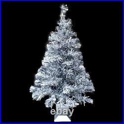 Silver & Grey Fiber Optic Christmas Tree / Retro Inspired / Led / See Video