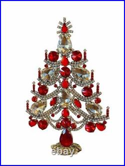 Silver & Red Czech Christmas Tree