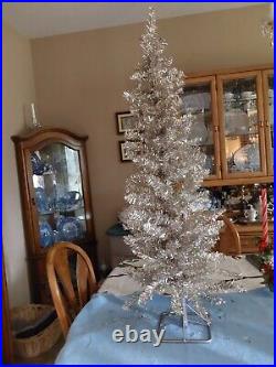 Silver Tinsel Christmas Tree 48 High, Vintage Style