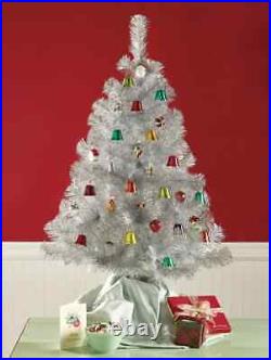 Silver Tinsel Un-Lit Artificial Christmas Tree, In 2 Sizes