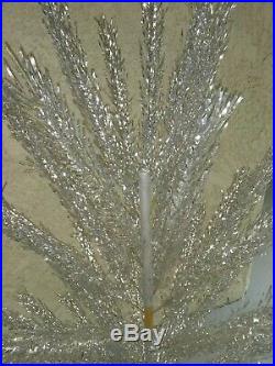 Silver aluminum Christmas tree Vintage 65 feet