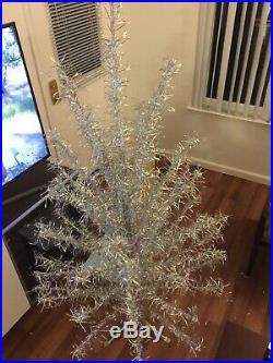 Silver aluminum christmas tree made in USA HOLIDAY CHRISTMAS TREE VINTAGE