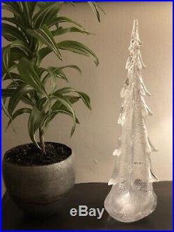 Simon Pearce 18 Vermont Silver Leaf EverGreen Christmas tree, hand-blown Glass