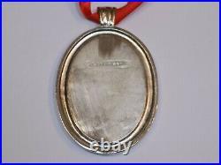 Slane & Slane Silver Metal Elephant Christmas Tree Holiday Ornament XL Medallion