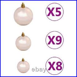 Slim Christmas Tree with LEDs&Ball Set Silver 70.9 #2 BUN