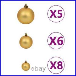 Slim Christmas Tree with LEDs & Ball Set Silver 82.7 vidaXL