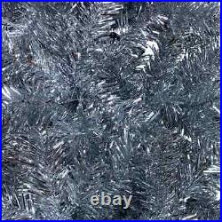 Slim Christmas Tree with LEDs Silver 70.9 vidaXL