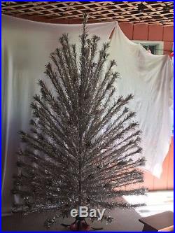 Spectacular Vintage Aluminum Silver Christmas Tree 7' Super Deluxe & Color Light