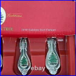 Spode Christmas Tree Stainless Flatware 20 Piece Service for 4 Set New HTF