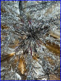 Star Band Sparkler Aluminum 7 Ft Pom Pom 100 Branches Xmas Tree & Color Wheel