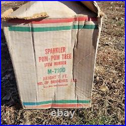 Star Brand Co. Inc Sparkler Pom-Pom Christmas Tree M 7100 With 77 Branches 7