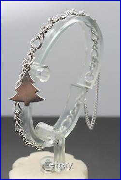 Sterling Silver James Avery Charm Bracelet with Tannenbaum Christmas Tree Charm