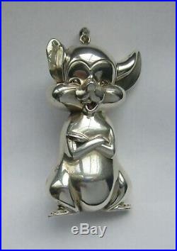 Sterling Silver Three Dimensional Mouse XMAS Tree Ornament R. M. Trush C. 1982