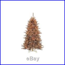 Sterling Tree Co. 5' Pre-Lit Layered Copper Silver Frasier Fir Christmas Tree