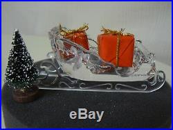 Swarovski SILVER CRYSTAL SLEIGH WITH CHRISTMAS TREE AND PRESENTS
