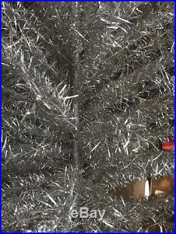 Taper Christmas Tree Silver Aluminum 7 Foot Vintage