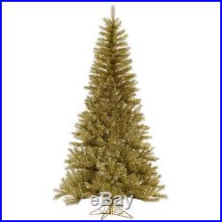 The Holiday Aisle 7.5' Gold/Silver Tinsel Artificial Christmas Tree with Stand