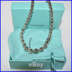 Tiffany & Co. Necklace Graduated Bead/Ball Sterling Silver Lobster Clasp