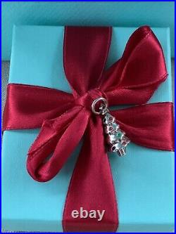 Tiffany & Co Silver 925 Red Green Blue Enamel Christmas Tree Charm Retired HTF