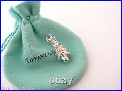 Tiffany & Co Silver Enamel Christmas Tree Charm 4 Necklace Bracelet Red Blue