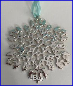 Tiffany Co Snowflake Ornament Sterling Silver 3 Christmas Tree Holiday Box Vtg