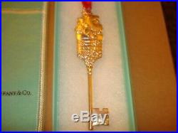Tiffany sterling silver key shaped Christmas tree ornament Santa 28 grams NEW