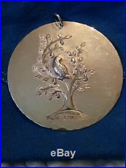 Towle 1971 12 Days Christmas Partridge in a Pear Tree Sterling Silver Ornament