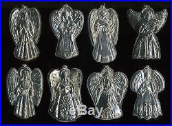 Towle Sterling Silver Christmas Tree Ornaments Angels 1991 1999 (Lot of 9)