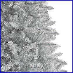 Treetopia Luxe Pure Platinum 6 Ft Artificial Prelit Tinsel Christmas Tree (Used)