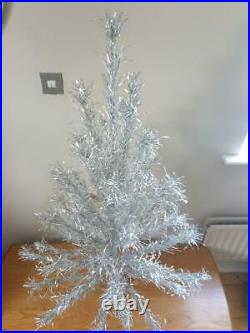 UK 1950s Retro Aluminium Sparkling Angel Pine 4ft Christmas Tree. Boxed Mint