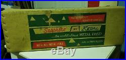 UNUSED Vintage Sapphire by Regal 6-1/2' Metal Aluminum Silver Christmas Tree BOX
