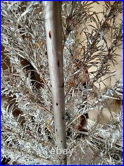 VINTAGE 6 FT Aluminum Pom Pom CHRISTMAS TREE. Missing branches and Original Box