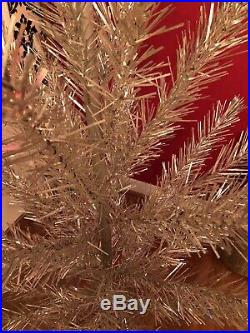 VINTAGE 6ft SILVER / ALUMINUM CHRISTMAS PINE TREE