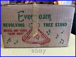 VINTAGE ALUMINUM EVERGLEAM TREE 58 Branches Withrotating Stand In Original Boxes