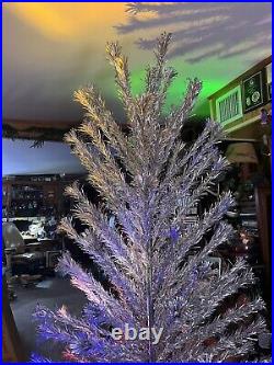 VINTAGE EVERGLEAM 6 Ft 90 Branches Silver Aluminum Christmas Tree MCM