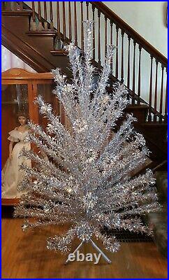VINTAGE Evergleam 6' Aluminum 94 Branch Brilliant Christmas Tree