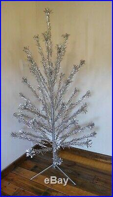 VINTAGE SILVER CHRISTMAS TREE 1950's /'60'S WITH ORIGINAL BOX