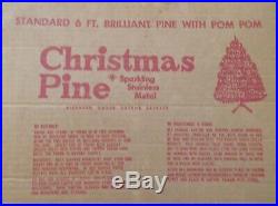 VINTAGE SILVER CHRISTMAS TREE 1950's /'60'S WITH ORIGINAL BOX