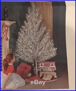 VINTAGE SILVER FOREST 6.5 FT ALUMINUM CHRISTMAS TREE As Is