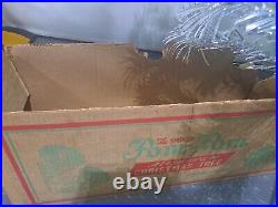 VINTAGE SPARKLER 7FT SILVER ALUMINUM POM CHRISTMAS TREE with BOX 98 BRANCH w xtras