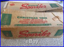 VINTAGE Sparkler 6 Ft Silver Aluminum Christmas Tree withOriginal Box