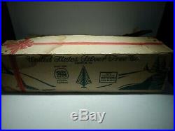 VINTAGE UNITED STATES SILVER 6 1/2 FT. ALUMINUM CHRISTMAS TREE COMPLETE With BOX