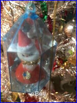 VINTAGE US SILVER 6 1/2 FT. ALUMINUM POMPOM CHRISTMAS TREE With COLOR WHEEL