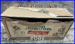 VTG 7' Aluminum Sparkler Pom Pom Christmas Tree 103 Long Branches M-7103 USA